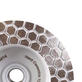 Disc cupa diamantat DiStar DGM pt. slefuiri Placi ceramice dure, diam. 45mm, gran. 60, ax M14 - DiStar-17483524005 - Img 2