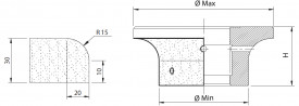 Freza Diamantata Semi-Baston Raza 15mm pt. Marmura, Granit si Gresie - DXDY.FGM.D75R15H20 - Img 4