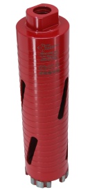 Carota diamantata Super PREMIUM ø52mm x 180mm x M16 pentru gaurire Beton armat, Zidarie, Granit - DXQZ.REDCORE.52 - Img 2