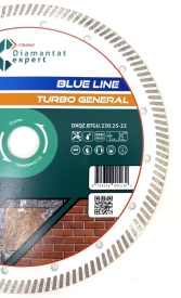Disc DiamantatExpert TURBO pt. Beton Ranforsat Usor, Materiale de constructii 230x25,4/22.23(ring) (mm) taiere uscata sau umeda, Blue Line Profesional - DXQZ.BTGU.230.25-22 - Img 3