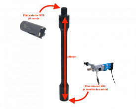 Extensie de 240mm lungime pentru carote cu prindere M16 - DXDY.117.EXT240 - Img 4