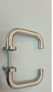 Set de clante din inox tubular rozeta ovala