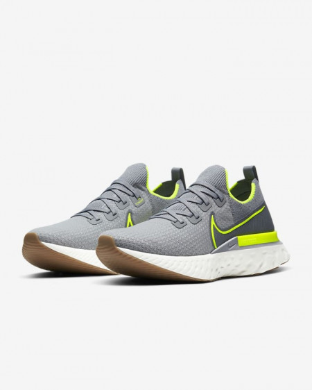 Nike React Infinity Flyknit Run Grey Volt - Img 3