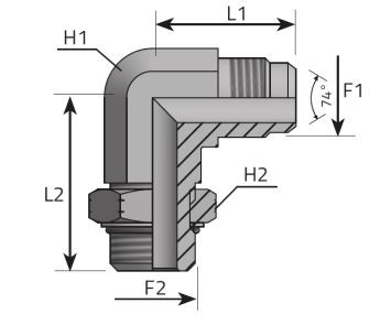 UVRTNO PODESIVO KOLENO UNF (JIC 74 )-UNF