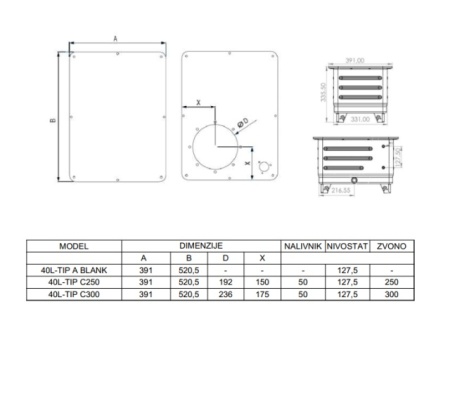 Rezervoar hidraulike 40L- C250 - Img 3