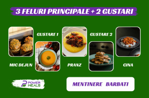 PROGRAMUL "MENȚINERE" PENTRU BĂRBAȚI 3 MESE + 2 GUSTARI