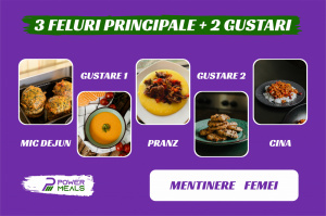 PROGRAMUL "MENȚINERE" PENTRU FEMEI 3 MESE + 2 GUSTARI