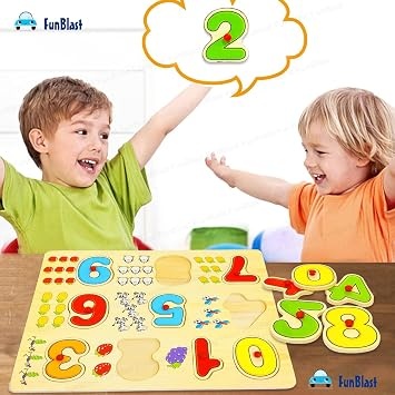 Дървен пъзел за смятане с цифри и картинки - Img 5