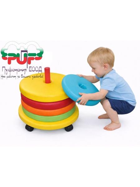 Меки понички 5 бр. + дървена стойка