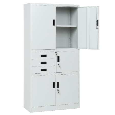 Метален шкаф Carmen CR-1281 Е K - сив - Img 3