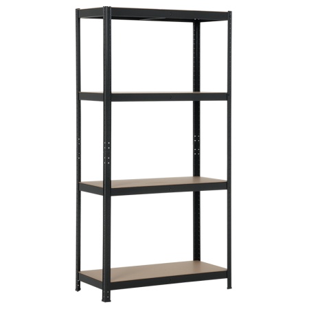 Метален стелаж Carmen CR-1015 - 180х90х40 см, до 175 кг на рафт - черен - Img 2
