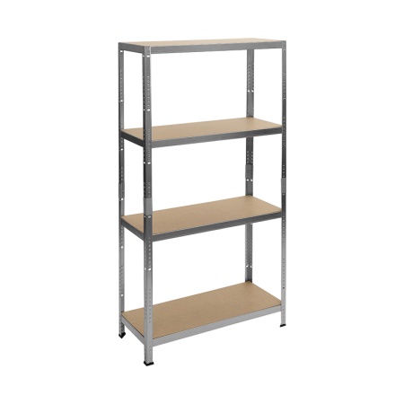 Метален стелаж Carmen CR-1024 - 180x90x40 см, до 600 кг на рафт - цинк