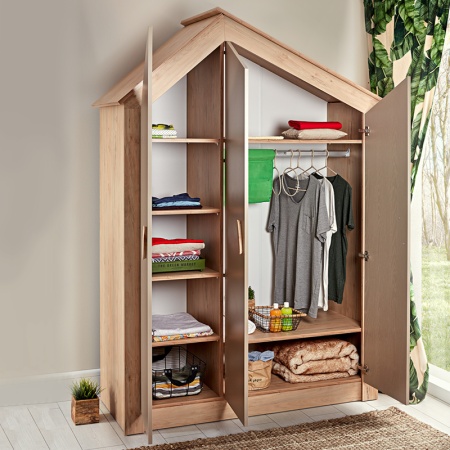 Трикрилен детски гардероб MY HOUSE - Img 2