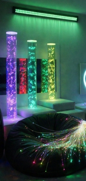 Интерактивен стенен светлинен RGB LED бар- водопад - Img 4