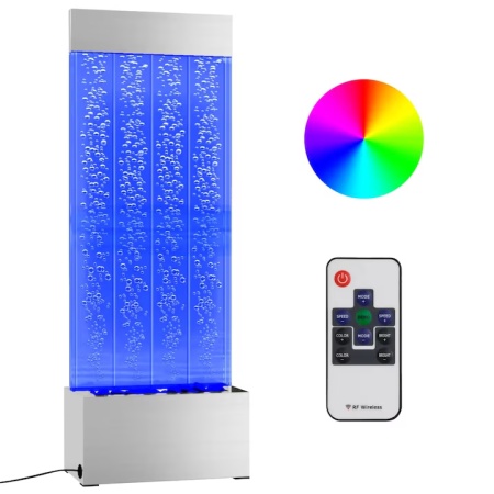 Бълбукаща водна стена с RGB светлина и дистанцонно - Img 8