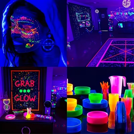 UV / УВ RGB LED бар за лилава / черна светлина - Img 5