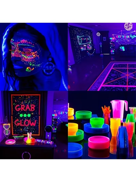UV / УВ RGB LED бар 60 см. за лилава / черна светлина  - Img 5