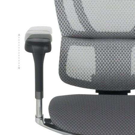 Ергономичен стол ERGOHUMAN IOO ELITE 2 - сива рамка - сив - Img 10