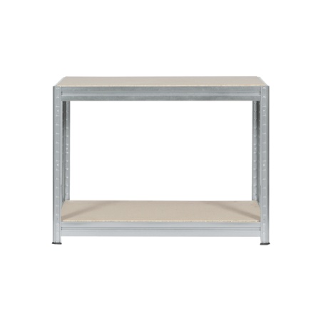 Метален стелаж MEGA 87x160x60 см, до 600 кг на рафт - цинк - Img 2