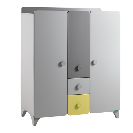 Трикрилен детски гардероб MINIA 124x46x142 см