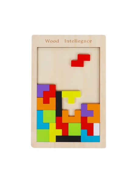 Детски дървен пъзел - WoodIntelligence Тетрис - Img 5