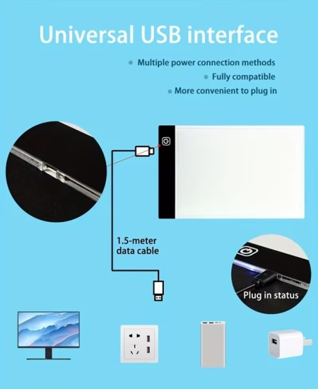 Голям светещ LED панел -дъска за рисуване