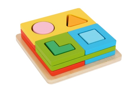Дървена Монтесори играчка - Сортер Multi-shape