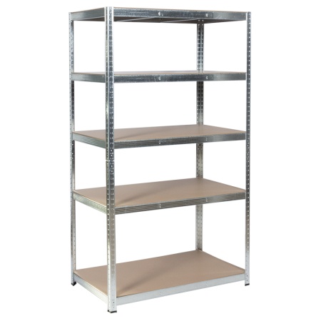 Метален стелаж Carmen CR-1013 - 180x90x30 см, до 100 кг на рафт - цинк - Img 2