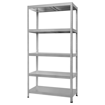 Метален стелаж HARD 180x60x40 см, до 90 кг на рафт - цинк - Img 3