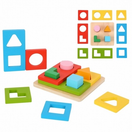 Дървена Монтесори играчка - Сортер Multi-shape