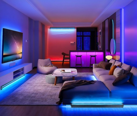 Интерактивен стенен светлинен RGB LED бар- водопад - Img 6
