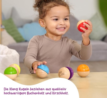 Мелодични дървени топки за сензорни игри - Img 5
