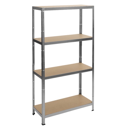 Метален стелаж Carmen CR-1024 - 180x90x40 см, до 600 кг на рафт - цинк - Img 3