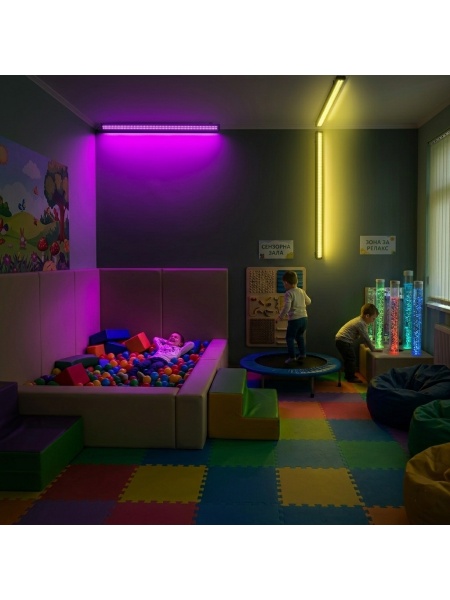 UV / УВ RGB LED бар 60 см. за лилава / черна светлина  - Img 6
