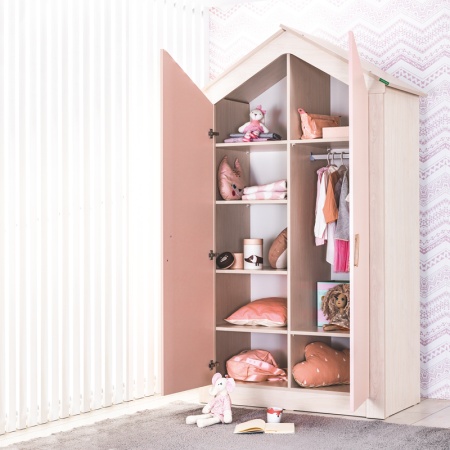 Двукрилен детски гардероб PINK HOUSE - Img 3