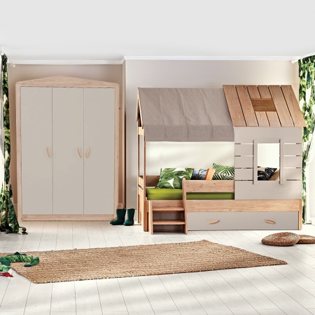 Трикрилен детски гардероб MY HOUSE - Img 2