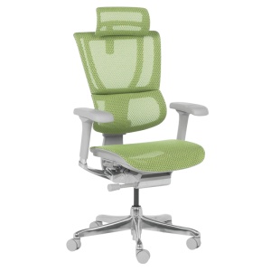 Ергономичен стол ERGOHUMAN IOO ELITE 2 - сива рамка - зелен - Img 2