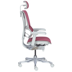 Ергономичен стол ERGOHUMAN IOO ELITE 2 - сива рамка - червен - Img 4