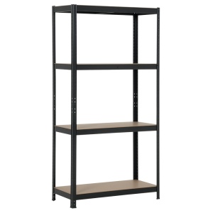 Метален стелаж Carmen CR-1015 - 180х90х40 см, до 175 кг на рафт - черен - Img 2