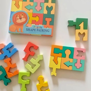 Дървена играчка-пъзел съвпадение на форми - Img 2