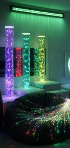 Интерактивен стенен светлинен RGB LED бар- водопад - Img 4