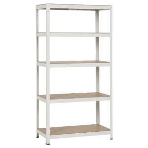 Метален стелаж Carmen CR-1016 - 180х90х45 см, до 250 кг на рафт - бял - Img 2
