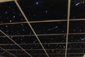 Фиброоптични панели за окачен таван 5 бр. с LED RGB Прожектор