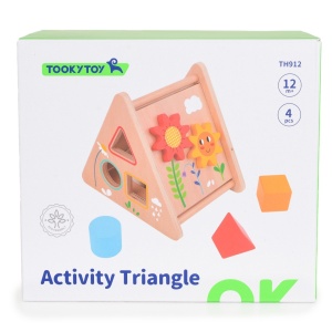 Дървена Монтесори играчка - Триъгълен сортер -многостранен