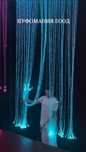 Фиброоптична Завеса с подвижно рамо и RGB LED Прожектор