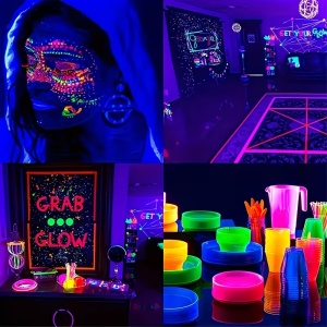 UV / УВ RGB LED бар 60 см. за лилава / черна светлина  - Img 5