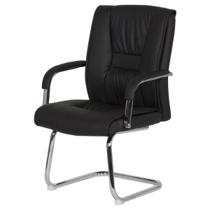 Посетителски стол Carmen 6540 - черен LUX - Img 3