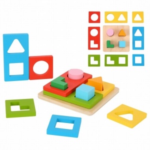 Дървена Монтесори играчка - Сортер Multi-shape