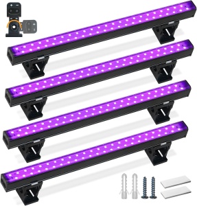 Комплект от 4 бр. UV / УВ RGB LED бар 30 см. за лилава / черна светлина