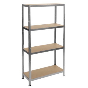 Метален стелаж Carmen CR-1024 - 180x90x40 см, до 600 кг на рафт - цинк - Img 3